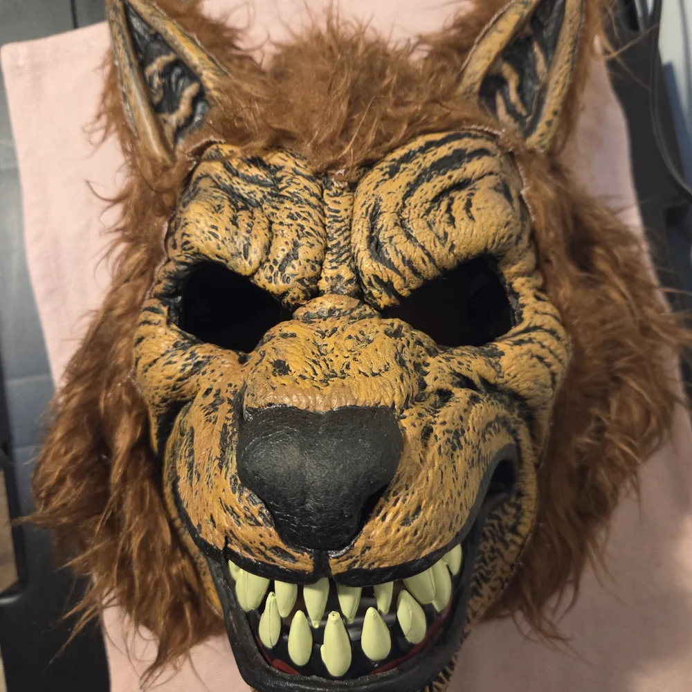 Spirit Halloween Animotion Brown Werewolf Full Mask